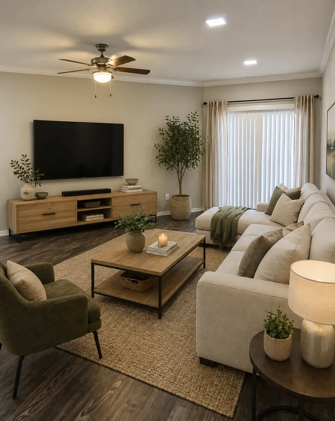 Furnished living oroom