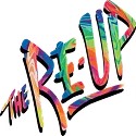 Colorful abstract text art reading 'THE RE-UP' with vibrant brushstroke style