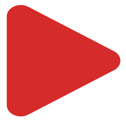 Red triangular play button icon with rounded corners.