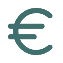 Euro-Symbol für Kaufpreis und Immobilienwert