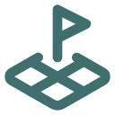 Symbol Grundstücksfläche für Grundstücke und Bauland