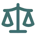 Waage als Symbol für rechtssichere und neutrale Bewertung