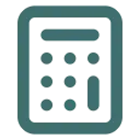 Taschenrechner-Symbol für die Wertermittlung einer Immobilie