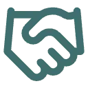 Handschlag-Symbol für die Einigung zwischen Käufer und Verkäufer