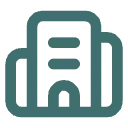 Gebäudesymbol für Mehrfamilienhäuser und Anlageimmobilien
