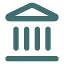 Amtsgebäude-Symbol für Finanzamt und Behördenvorgaben