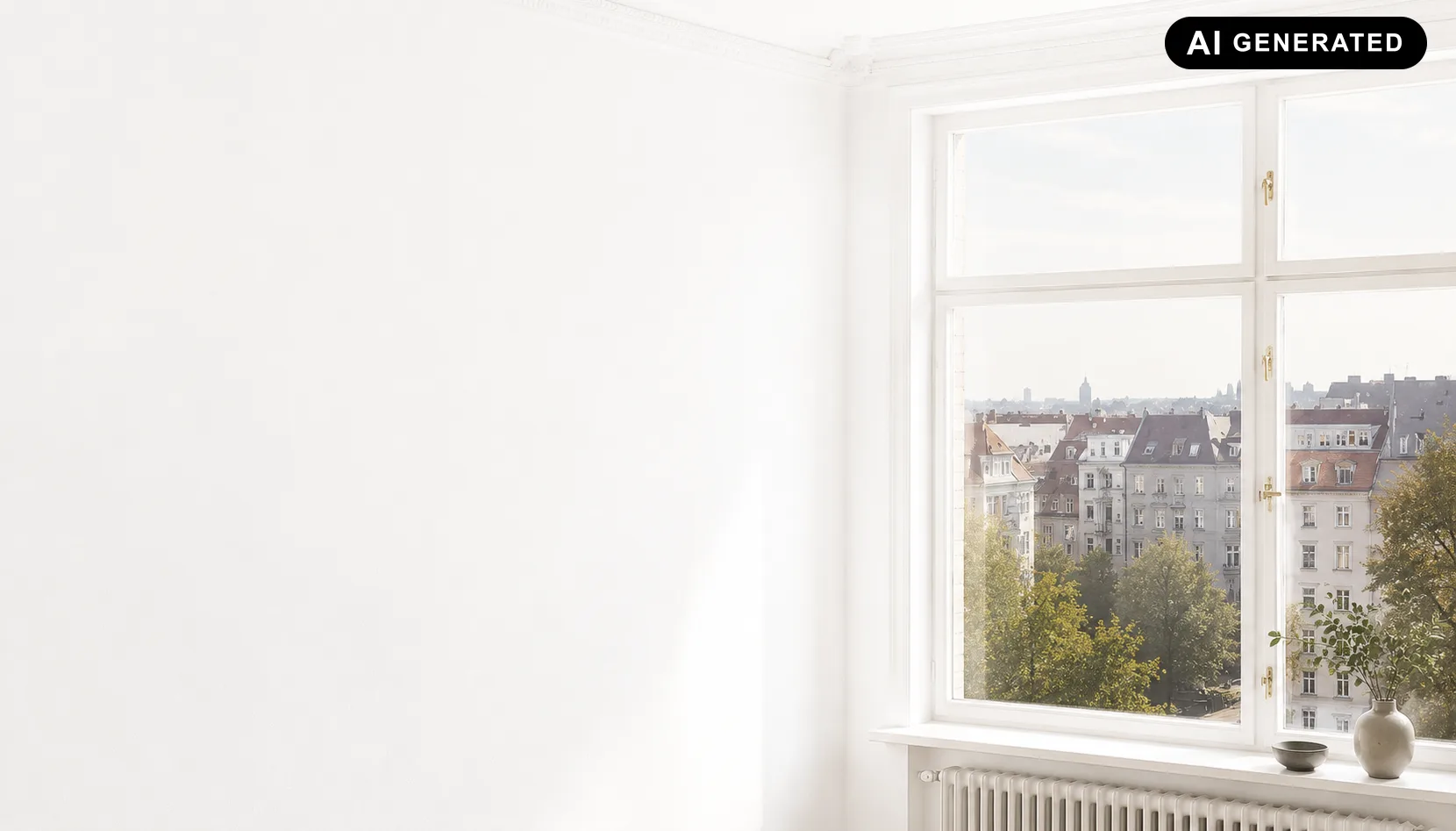 Wohnraum mit Blick nach draußen als Auftakt zum Beratungsgespräch