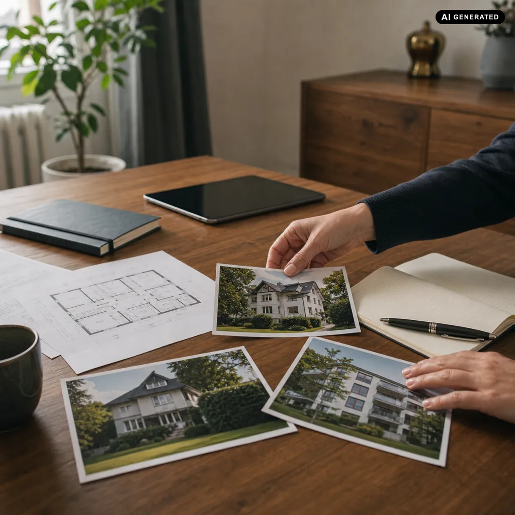 Eigentümerin verschafft sich einen Überblick über ihr Immobilienvermögen