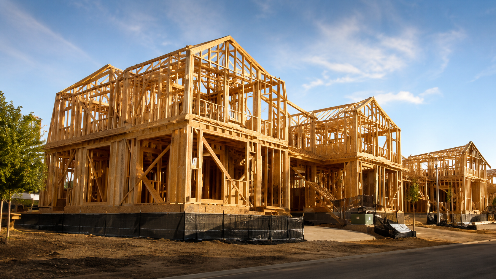Residential community under construction during developer transition