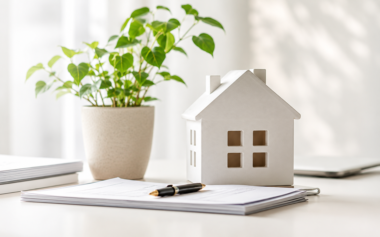 Model home and closing documents representing an HOA status letter request