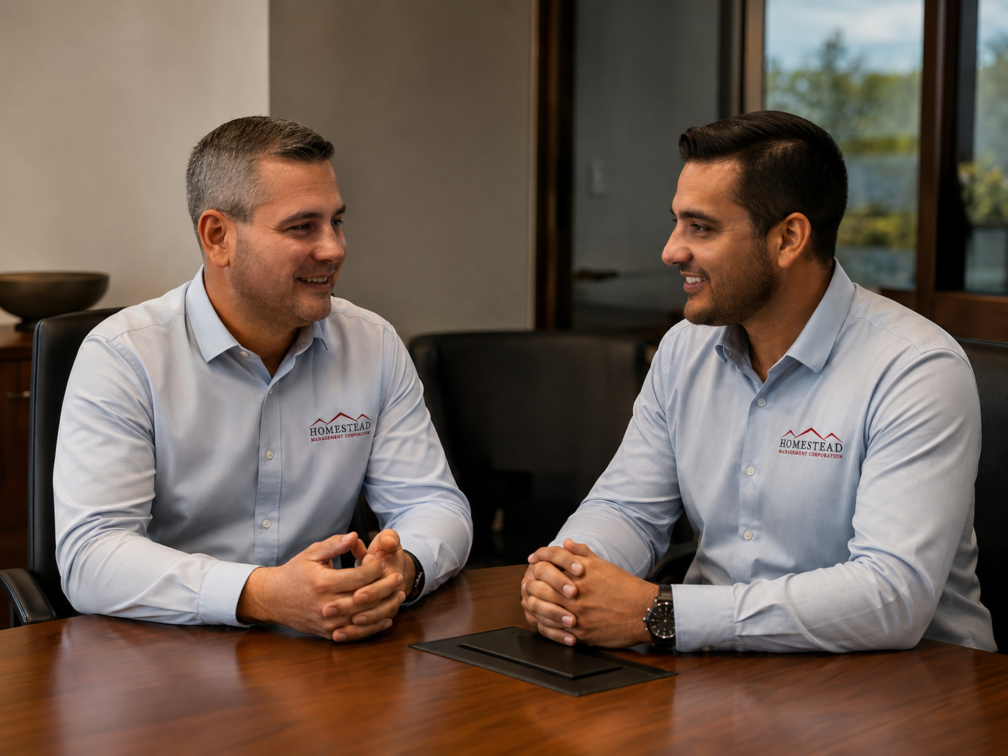 Homestead team members working in a conference room in Colorado. 