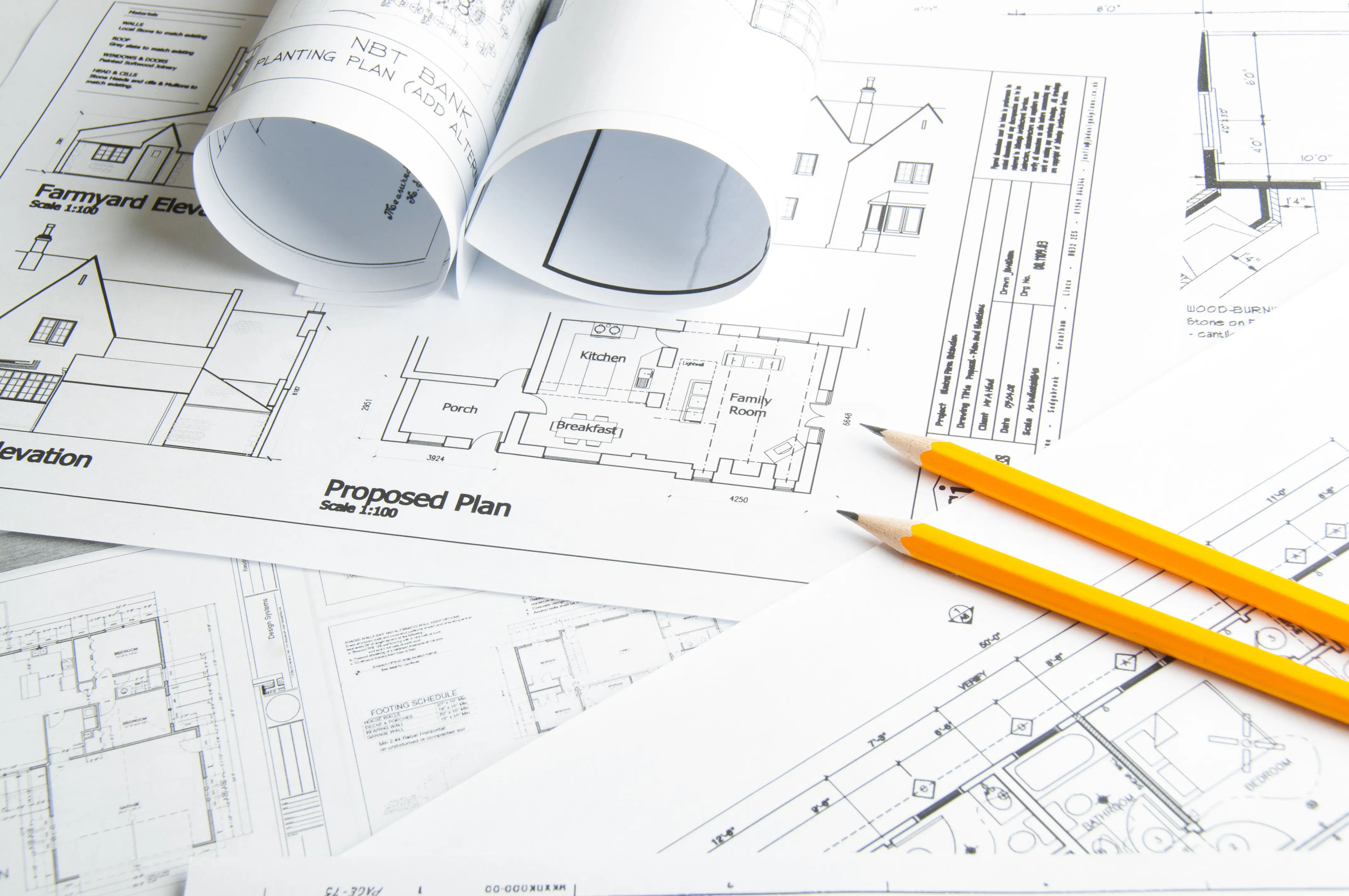 Construction planning drawings