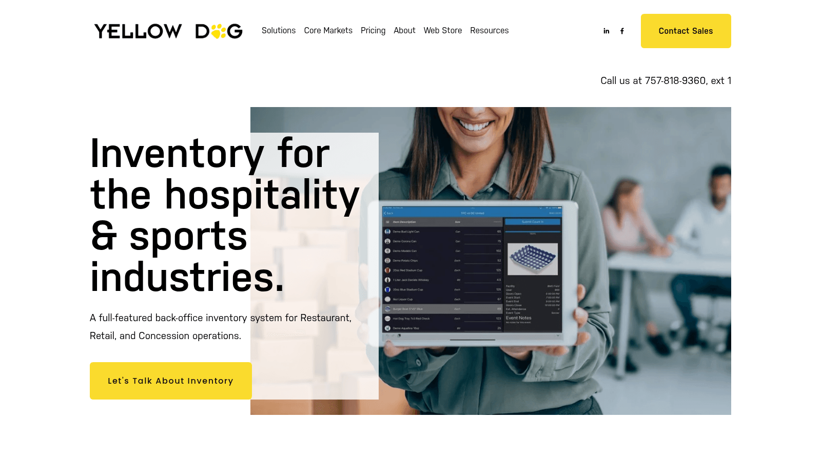 Yellow Dog as one of the best food inventory software