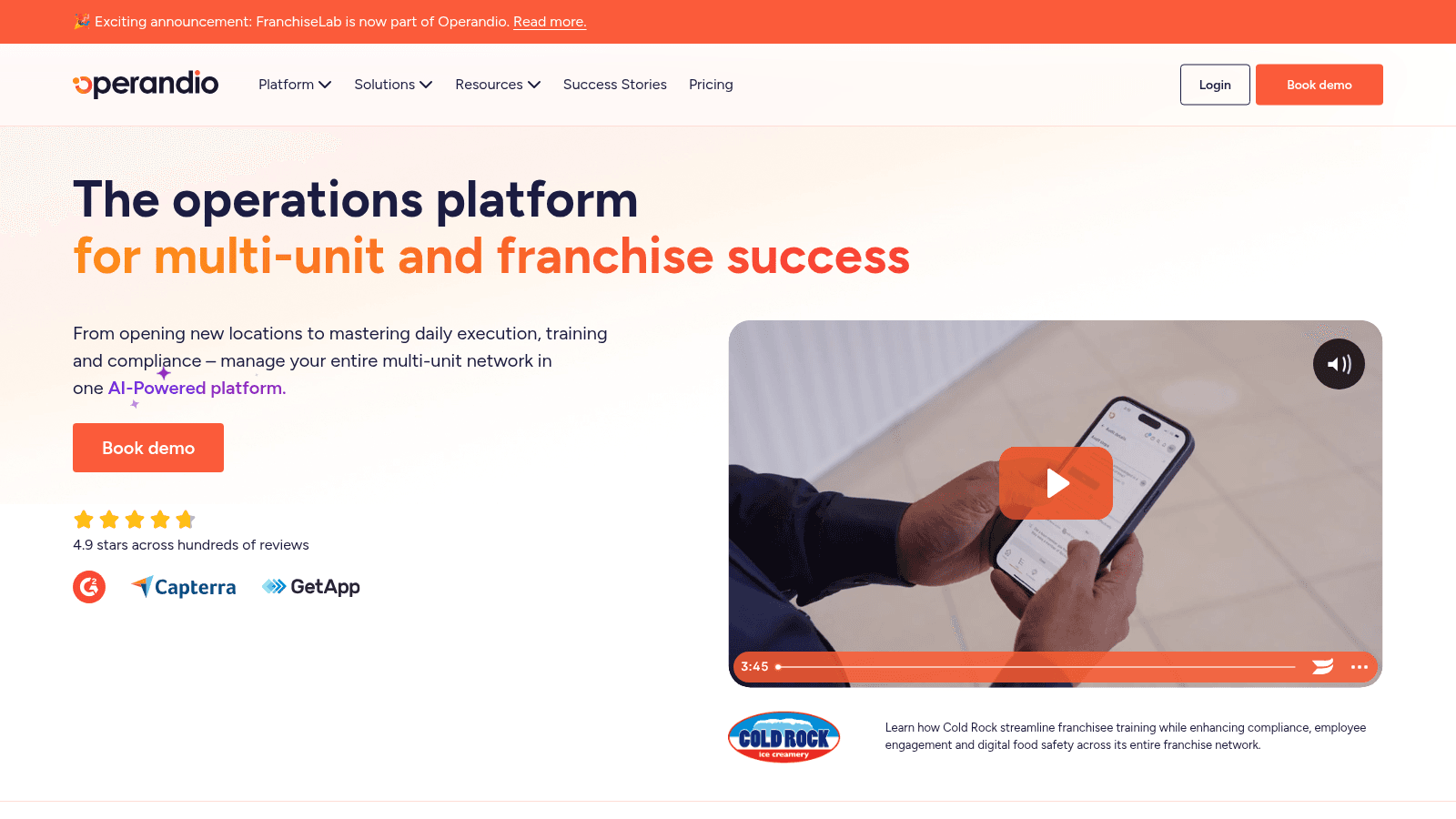 Operandio as one of the best restaurant operations management software