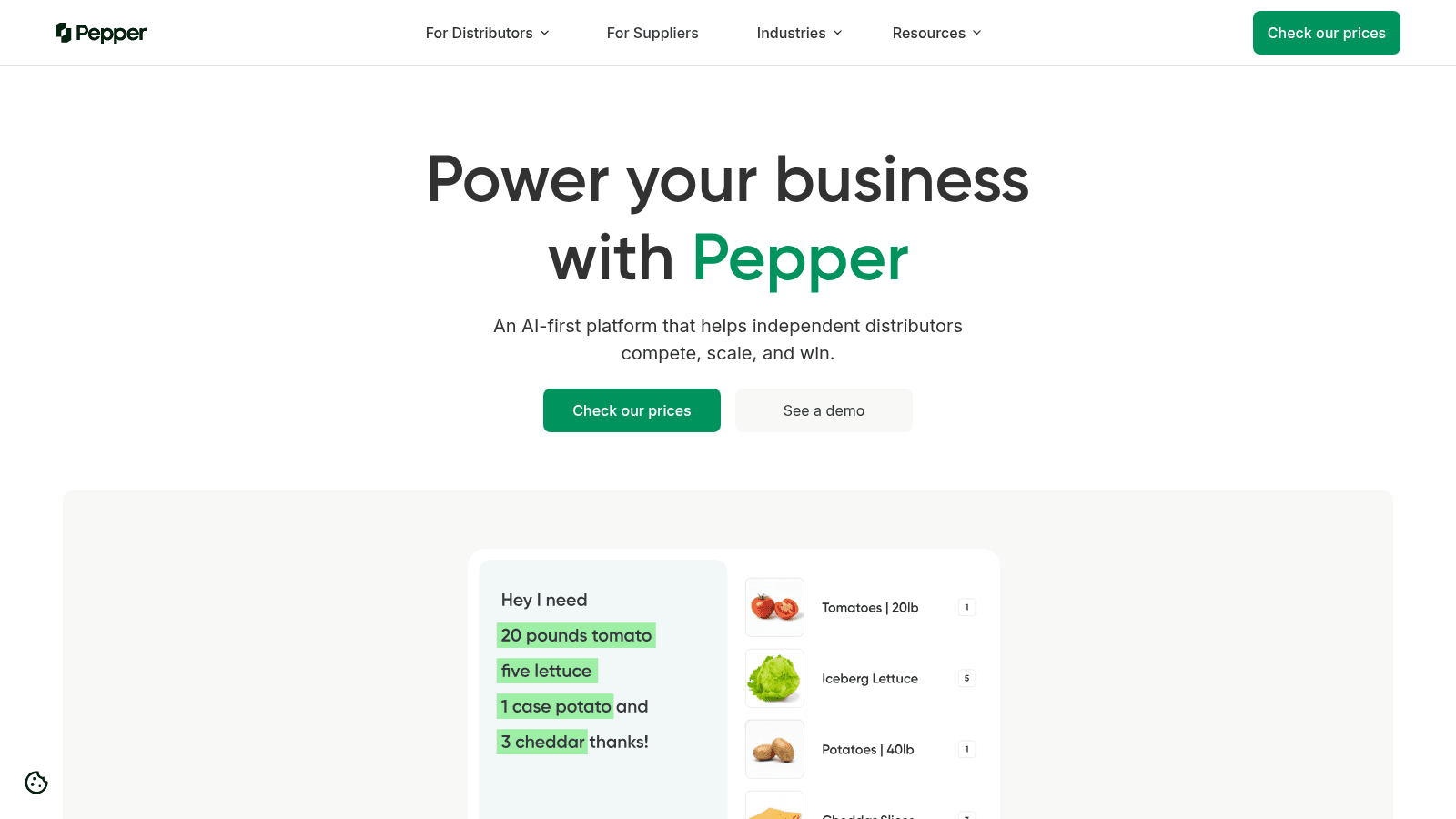 Pepper as one of the best order management software for distributors