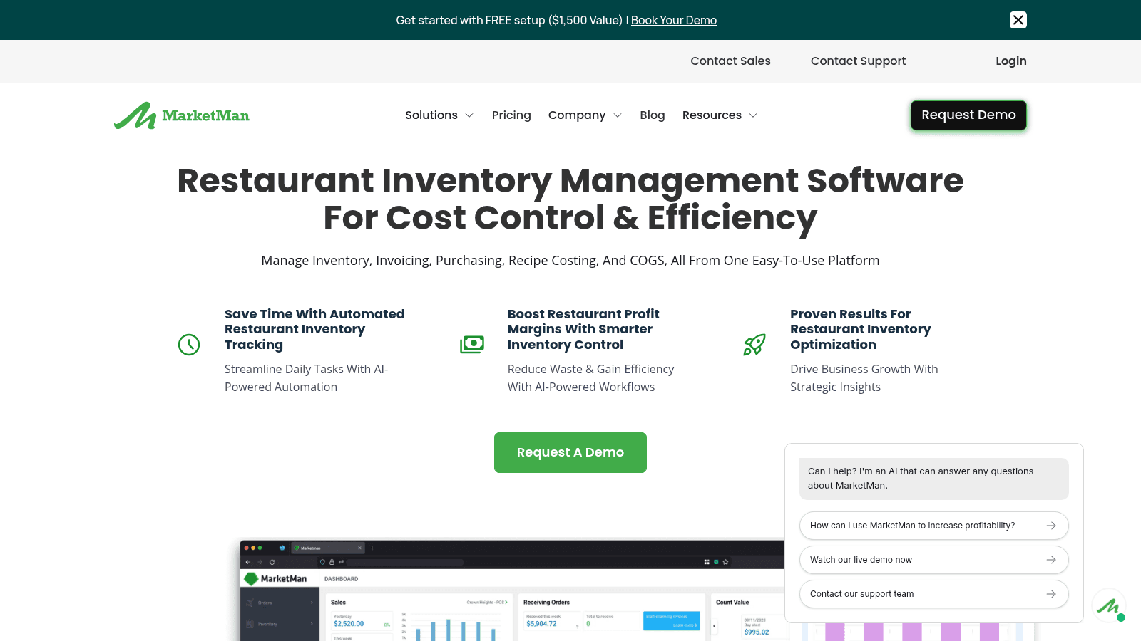 MarketMan as one of the best restaurant automation software