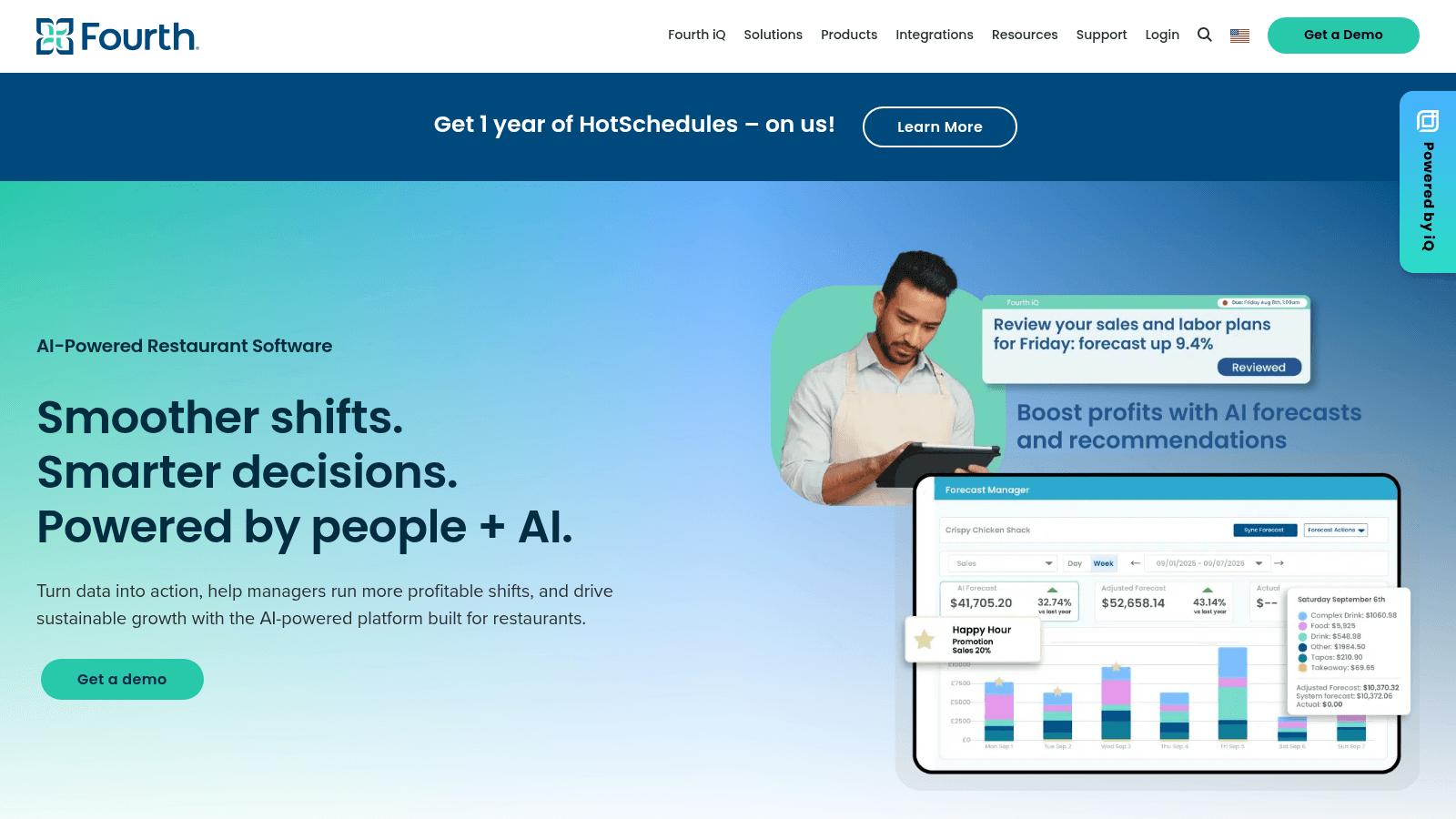 Fourth as one of the best restaurant forecasting software