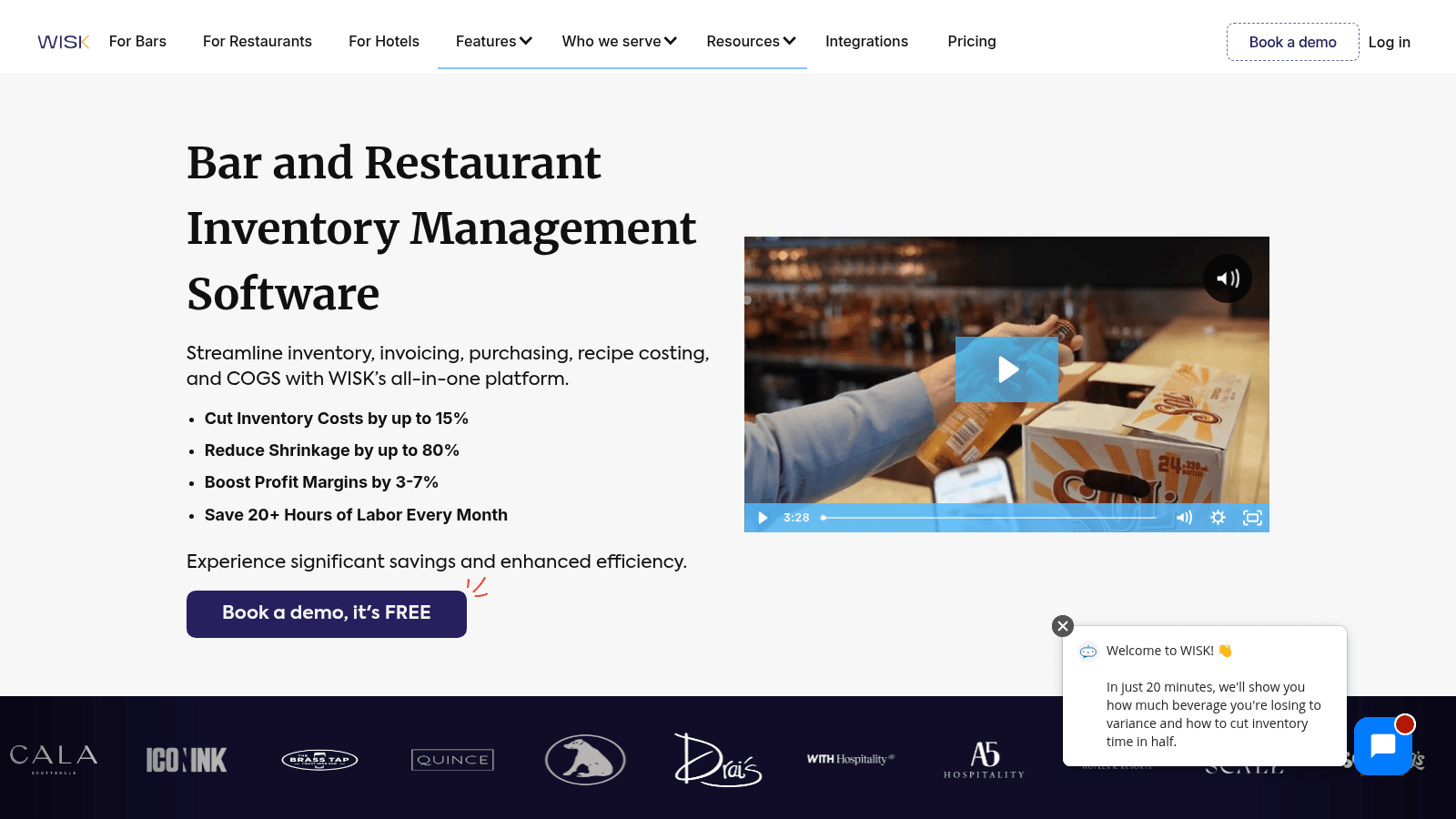 WISK as one of the best food and beverage industry software