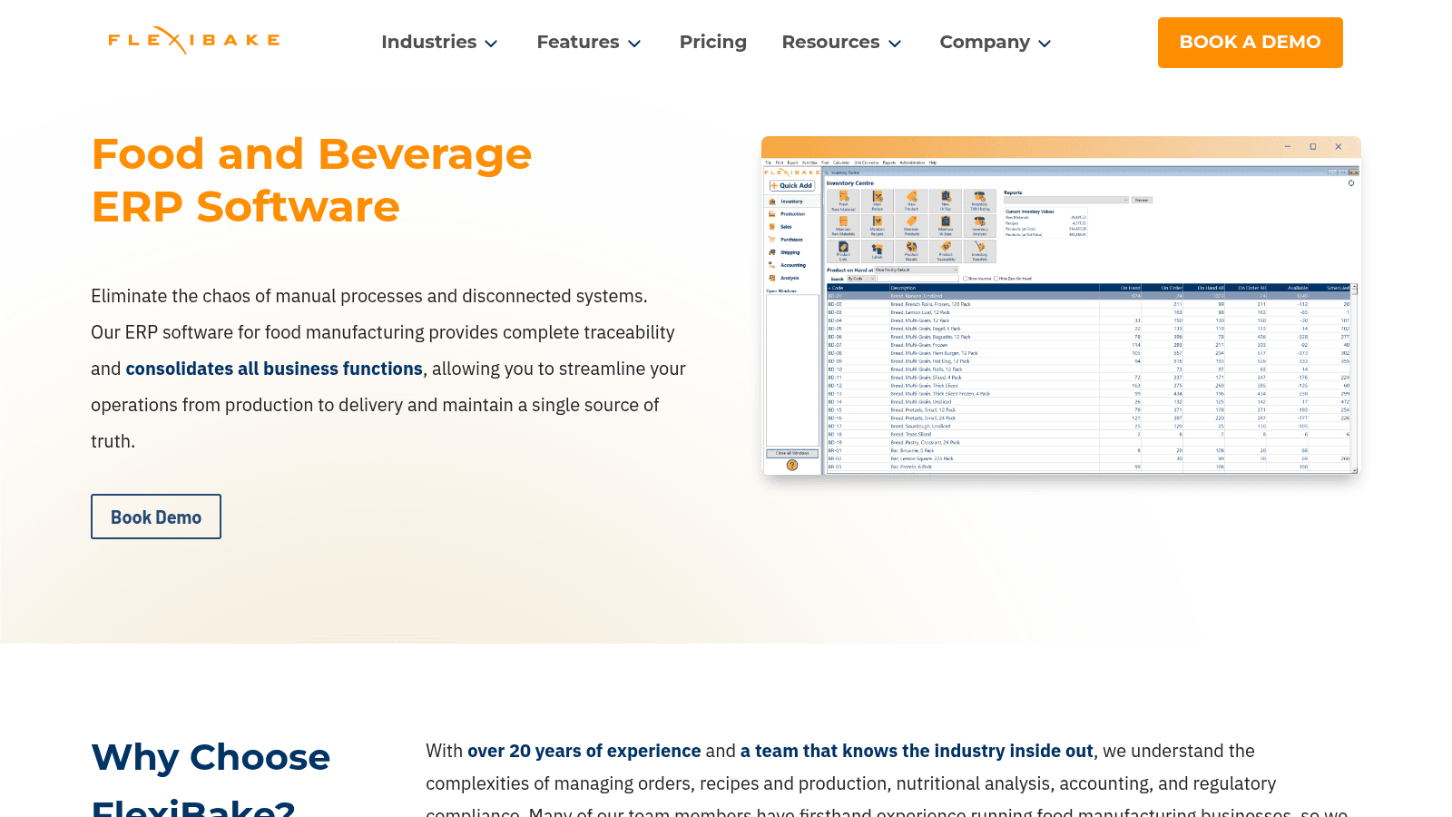 FlexiBake as one of the best food and beverage industry software