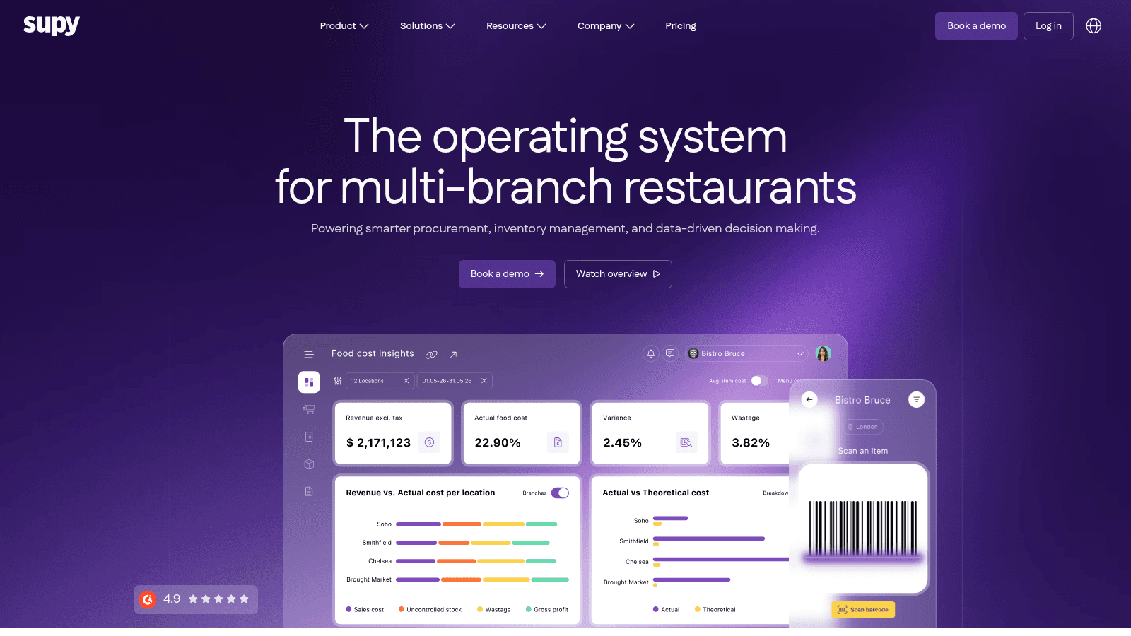 Supy as one of the best restaurant procurement software