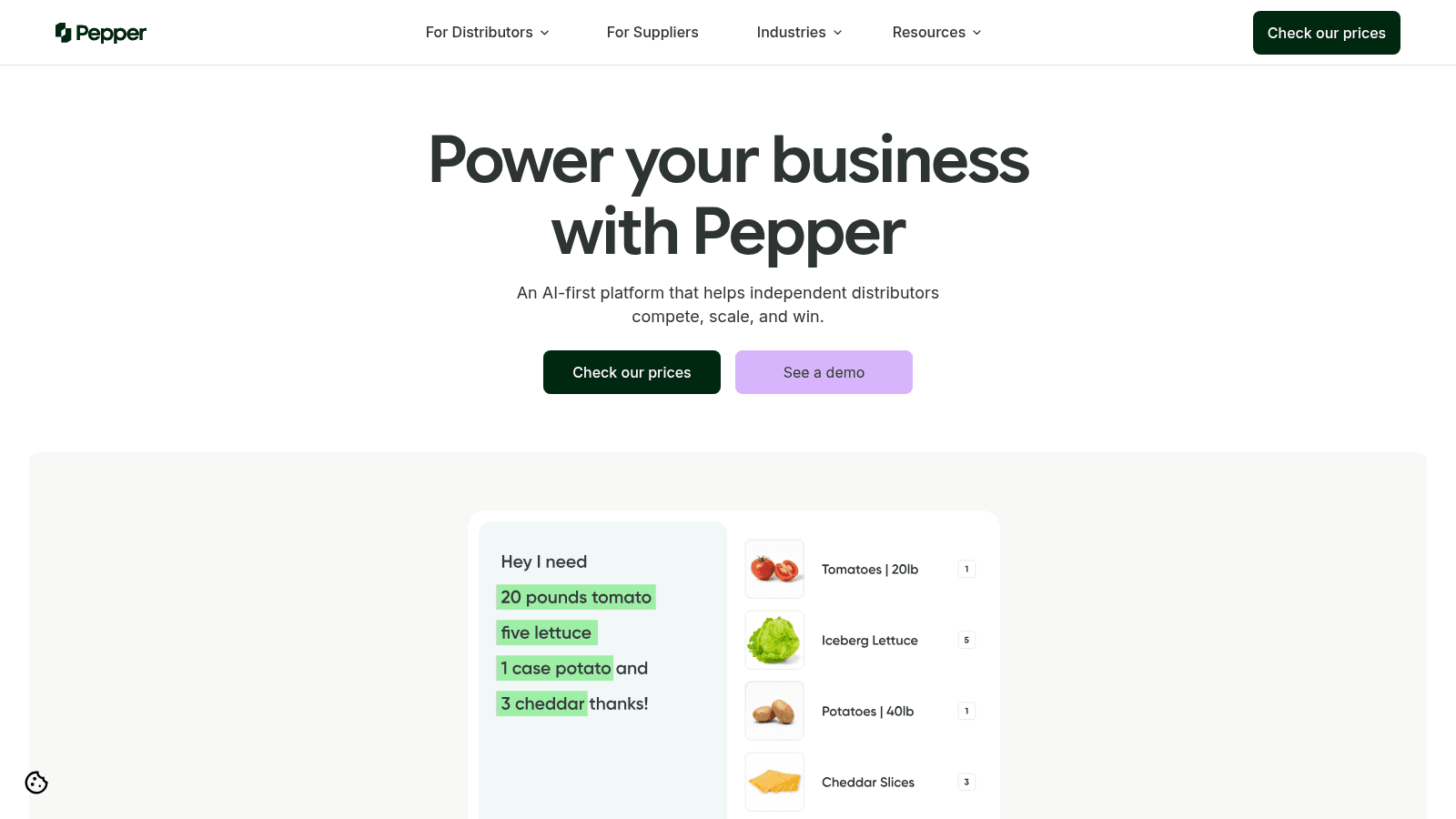 Pepper as a top Cut+Dry alternative