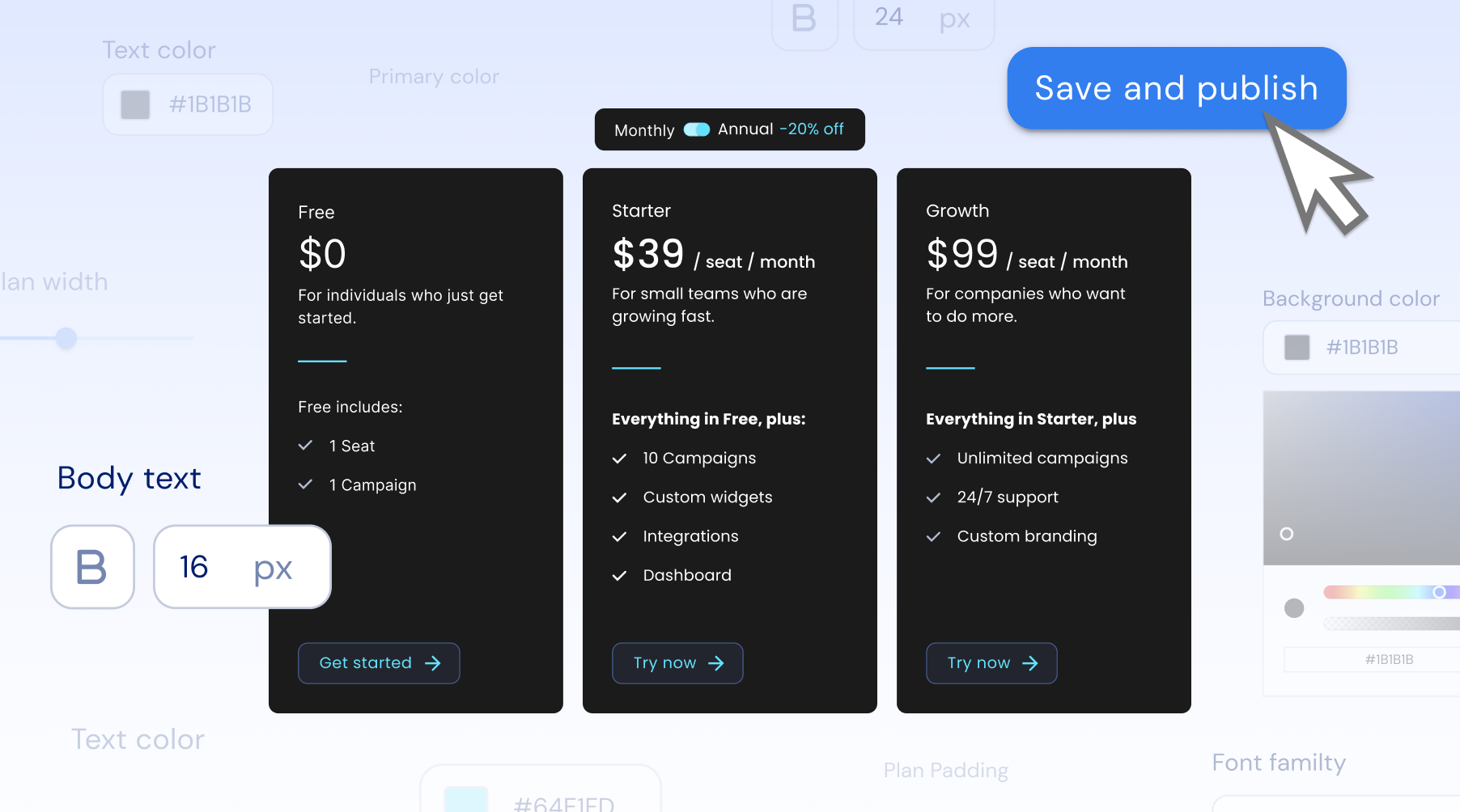Introducing Stigg’s no-code designer