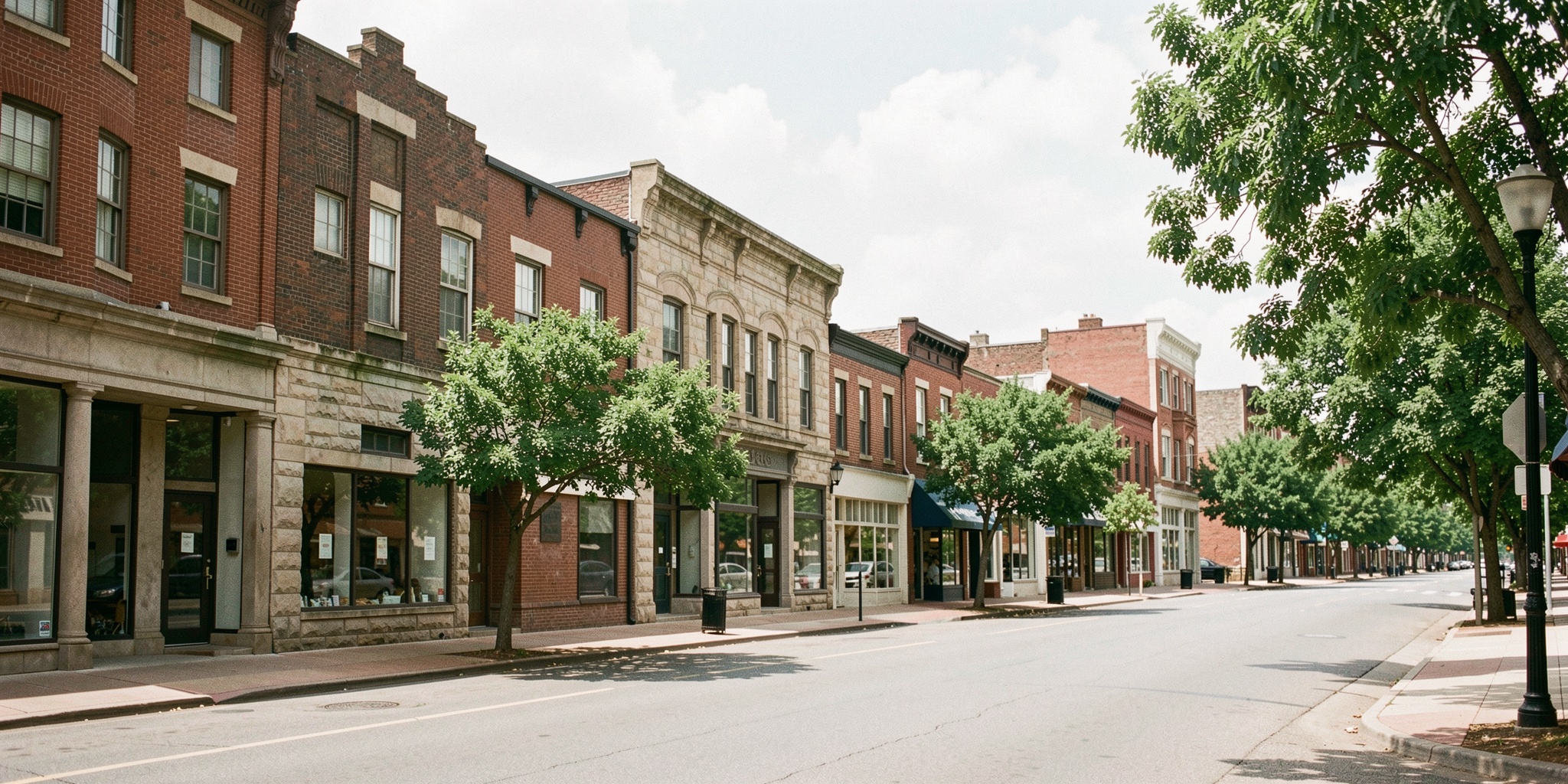 Industry verticals hero — commercial district