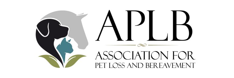 APLB logo featuring silhouettes of pets and text for Association for Pet Loss and Bereavement