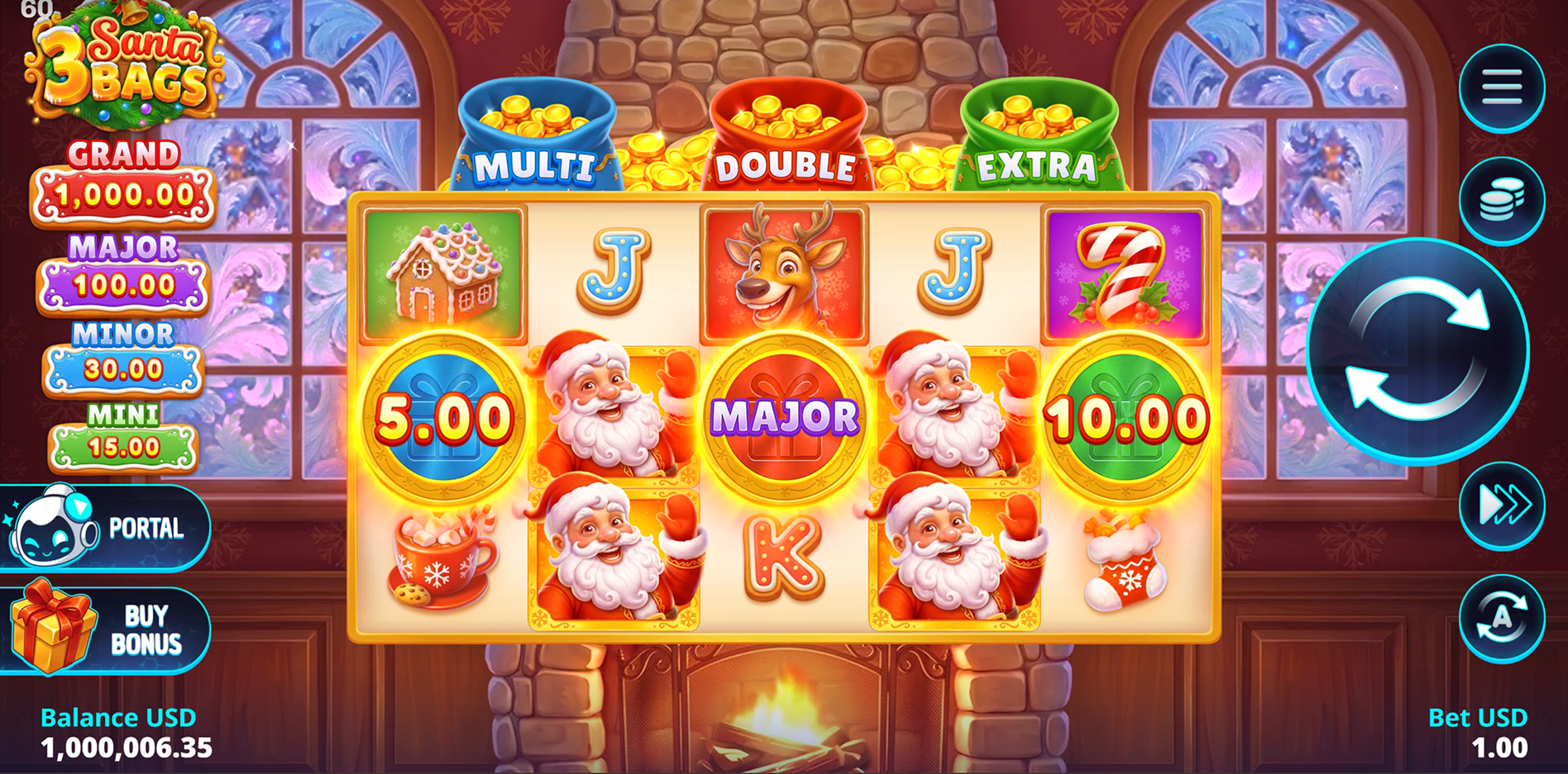 3 Santa Bags