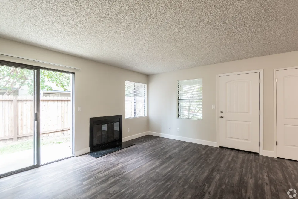 Living room with fireplace