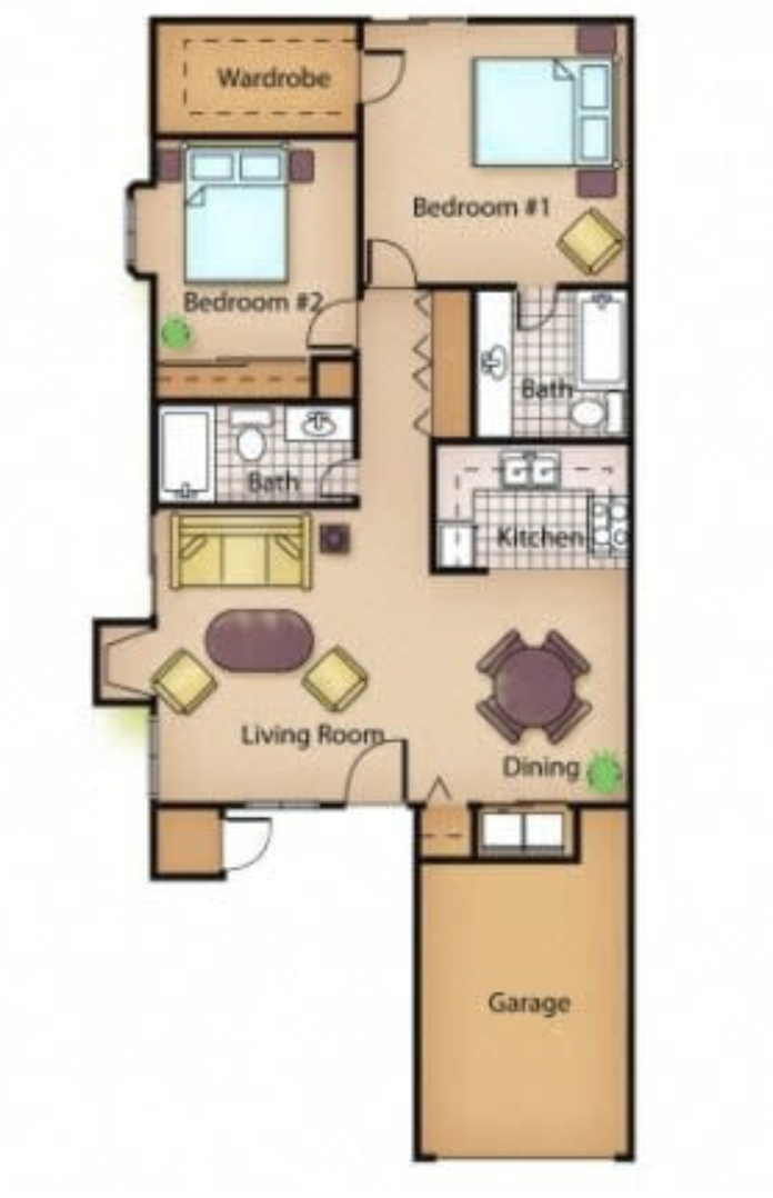 2x2 with garage