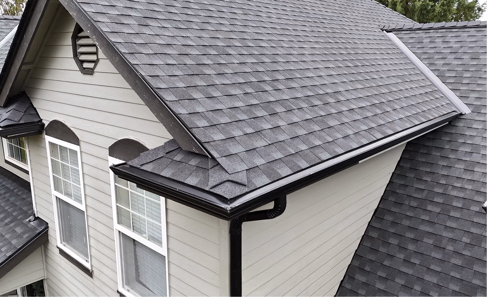 Roofing project gallery photo showing residential roof details.