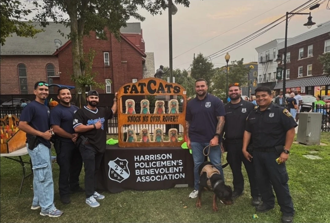 Harrison PBA Local 22 officers at National Night Out