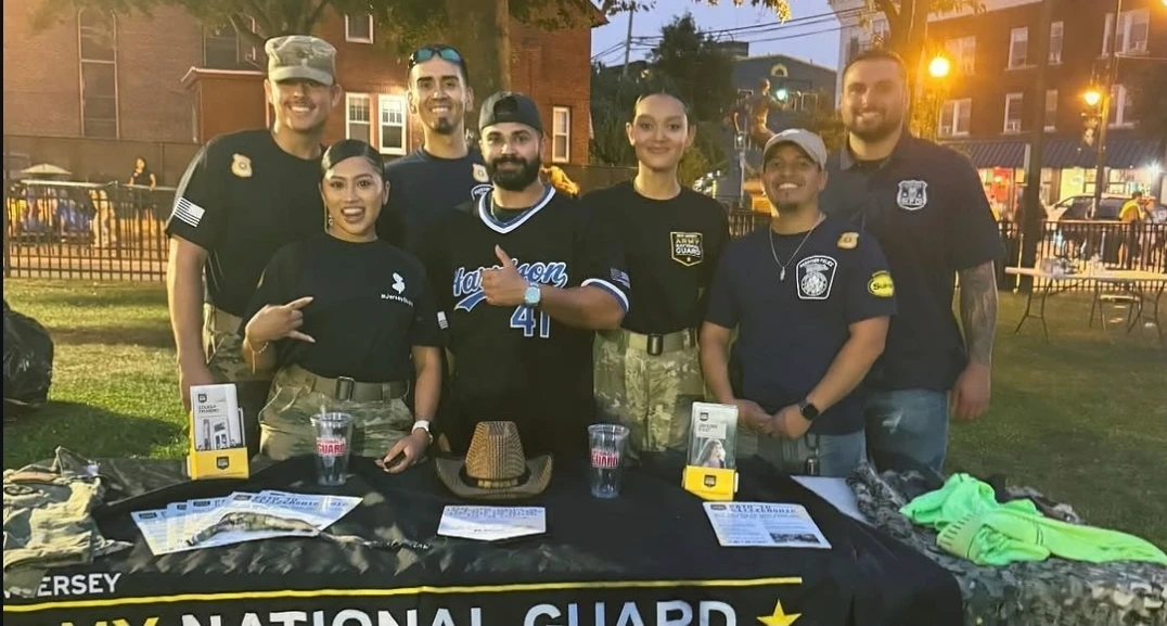 Harrison PBA Local 22 officers at National Night Out