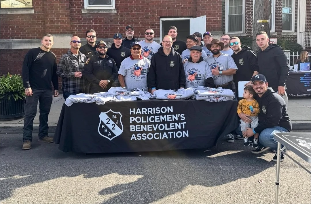 Harrison PBA Local 22 officers at National Night Out