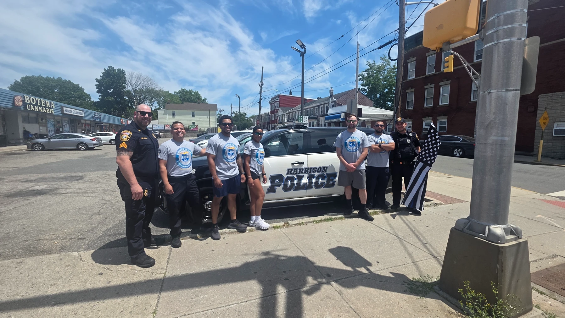 Harrison PBA Local 22 officers at the Special Olympics Torch Run