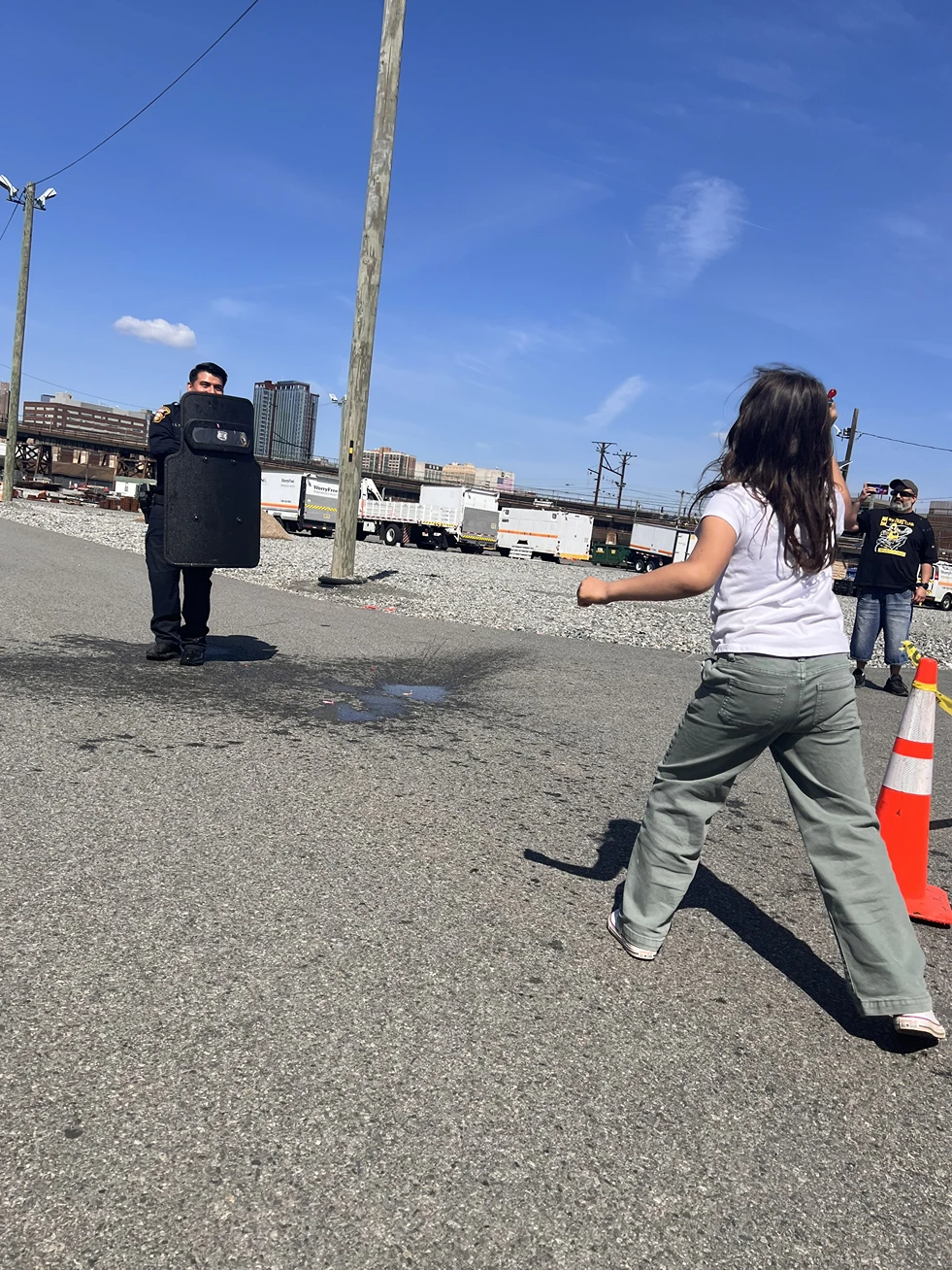 Harrison PBA Local 22 officers at a community engagement event