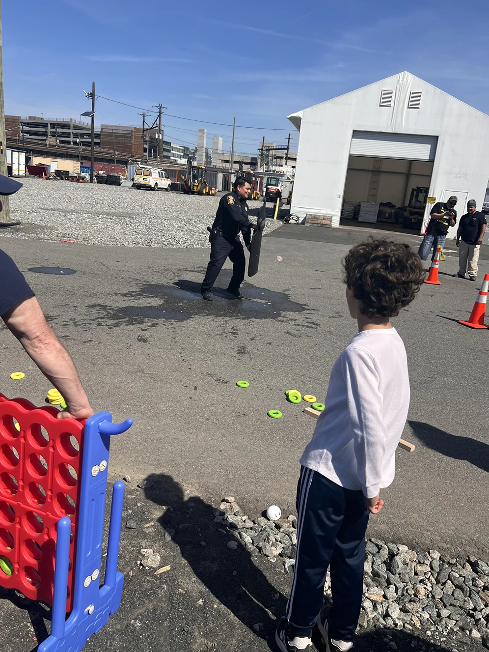 Harrison PBA Local 22 officers engaging with the community