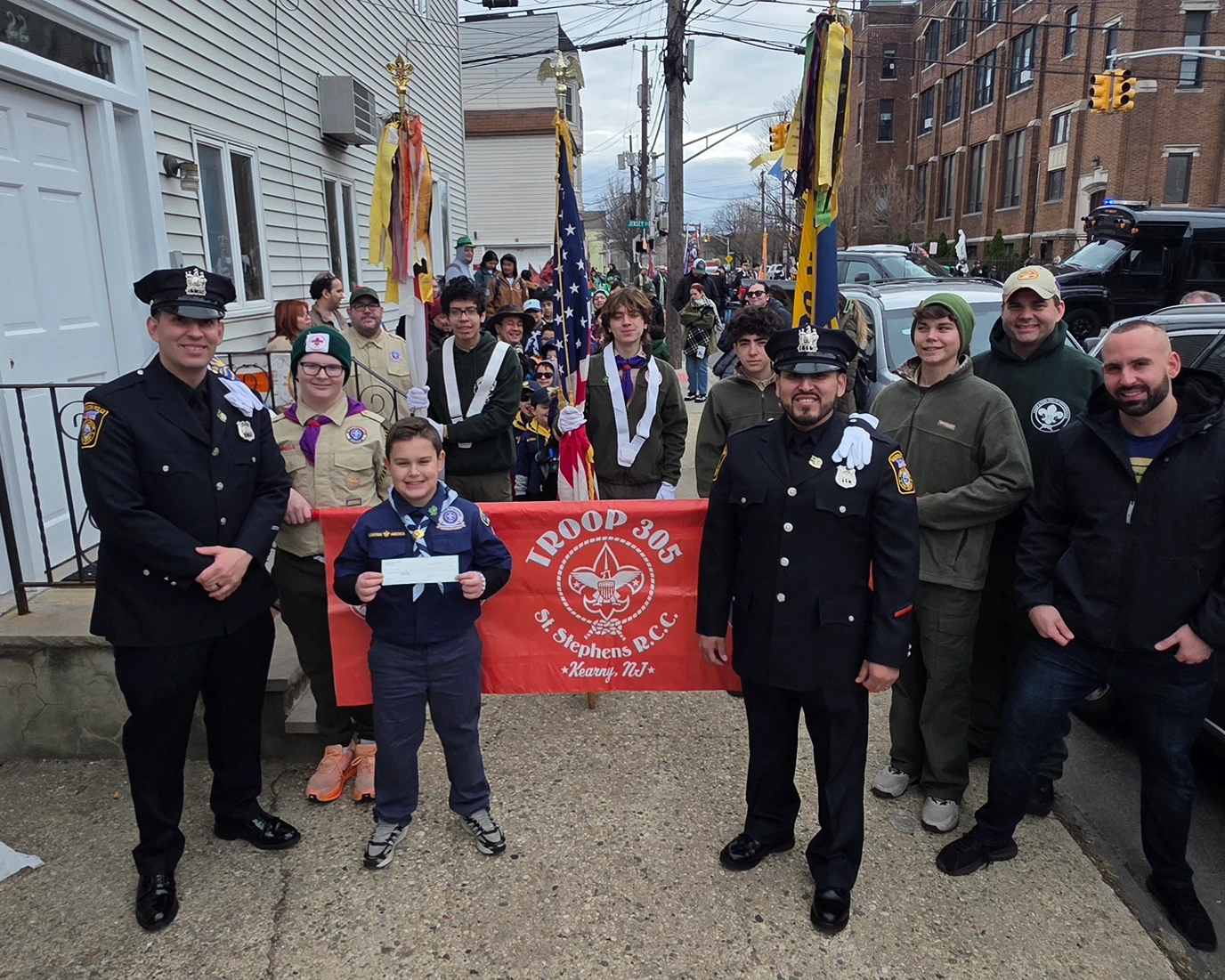Harrison PBA Local 22 officers engaging with the community