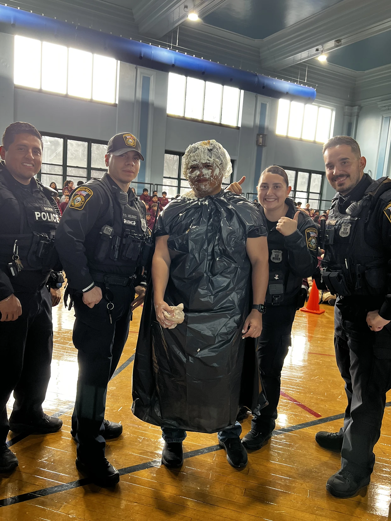 Harrison PBA Local 22 officers engaging with the community
