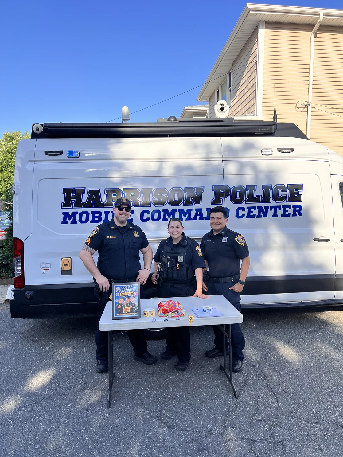 Harrison PBA Local 22 officers engaging with the community