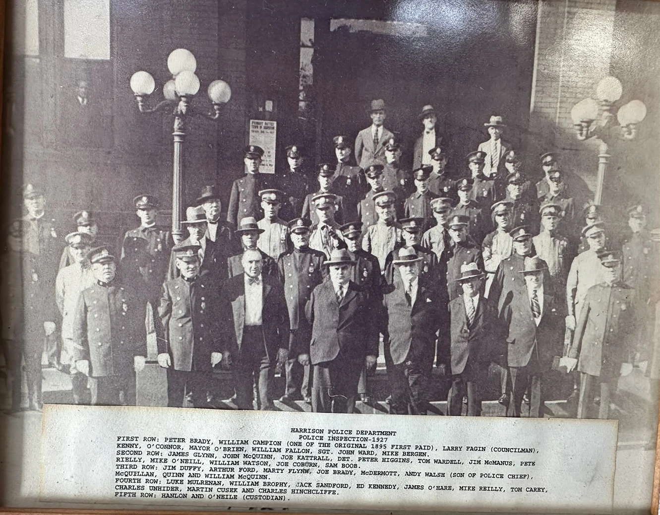 Historical photo of the Harrison Police Department, 1927.