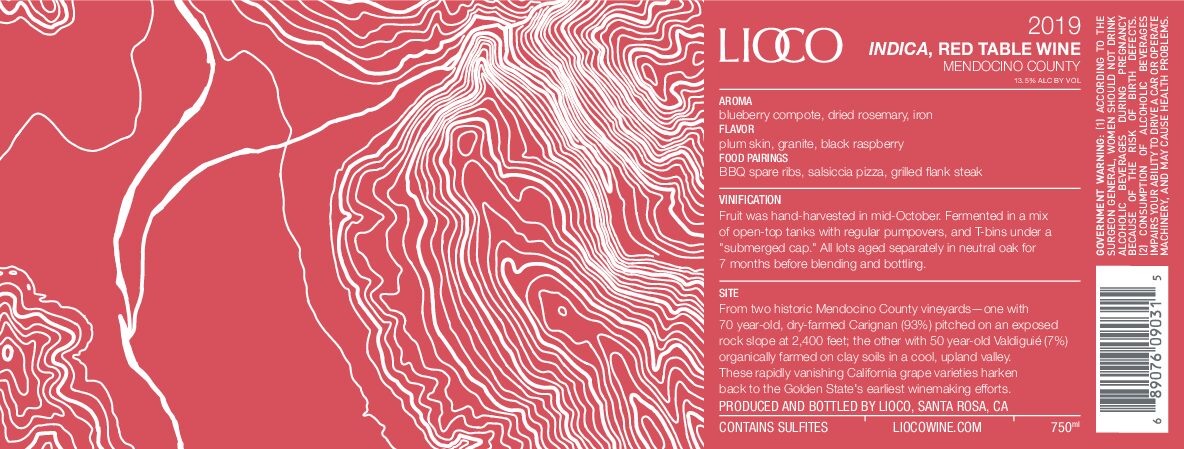 2019 Indica, Mendocino Red Table Wine