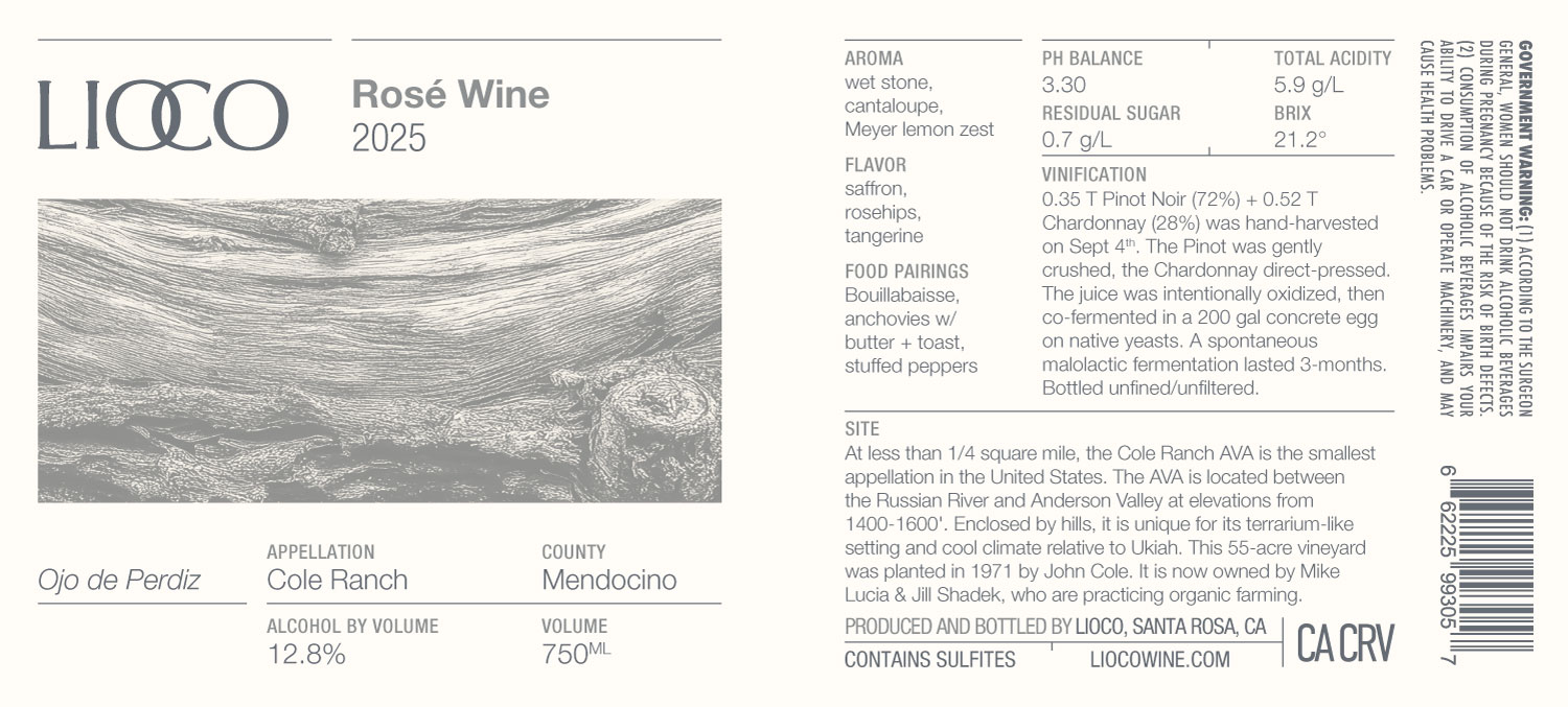 2025 Rosé - Ojo de Perdiz, Cole Ranch