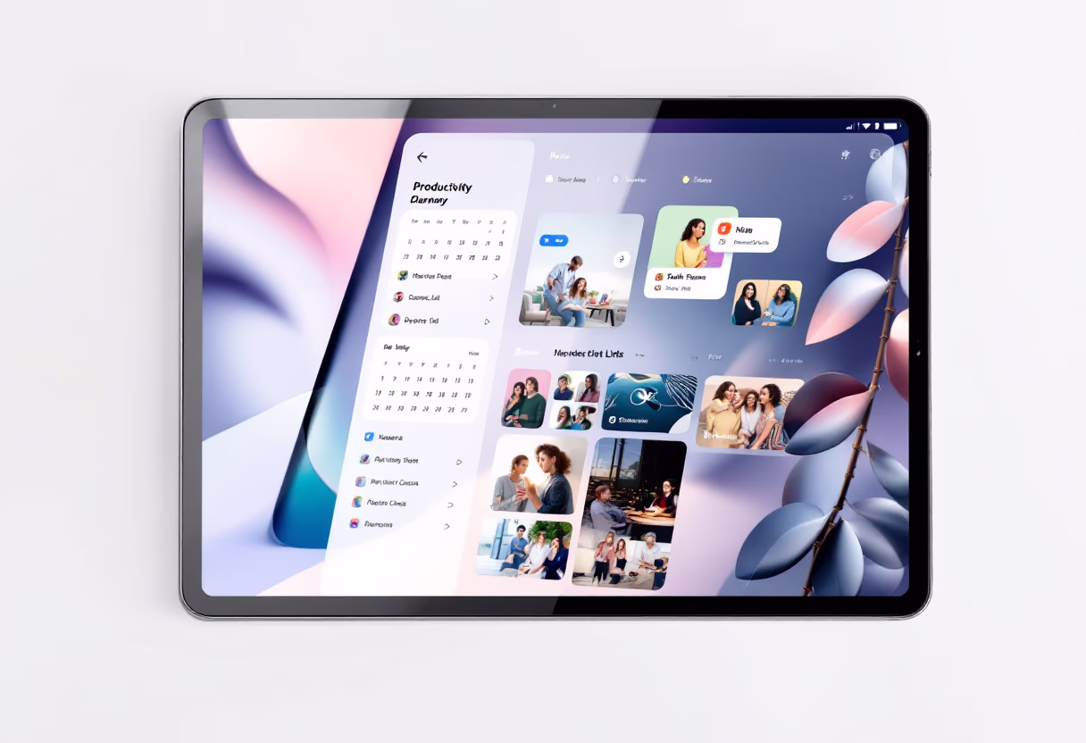 [digital project] image of a mobile device with a productivity app (for a productivity tools business)