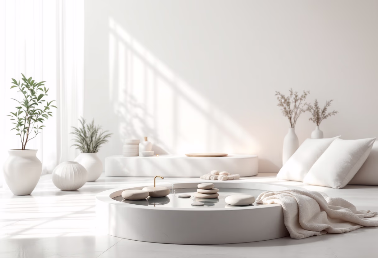 image of relaxation area with soothing art