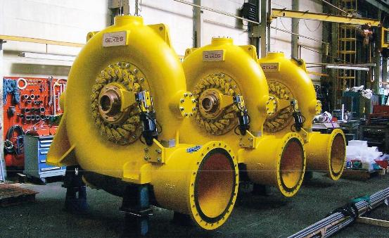 Assembled centrifugal pump with cast volute casing