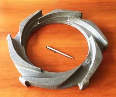 Cast pump impeller