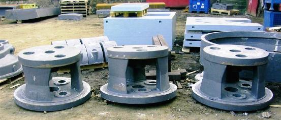 Cast bearing housings and motor pedestals