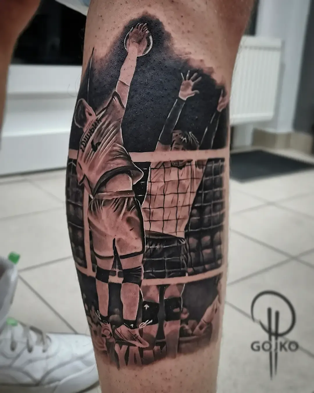 Volleyball Cover-up Tattoo - INK SOCIETY KIEL